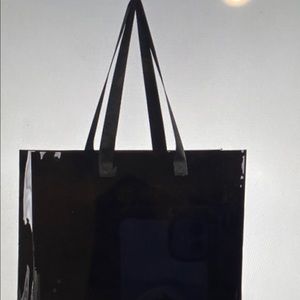 Tote Bag Transparent Clear PVC Bag   (Black)
